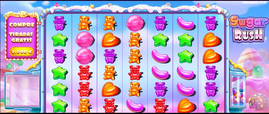 sugar rush slot tablero