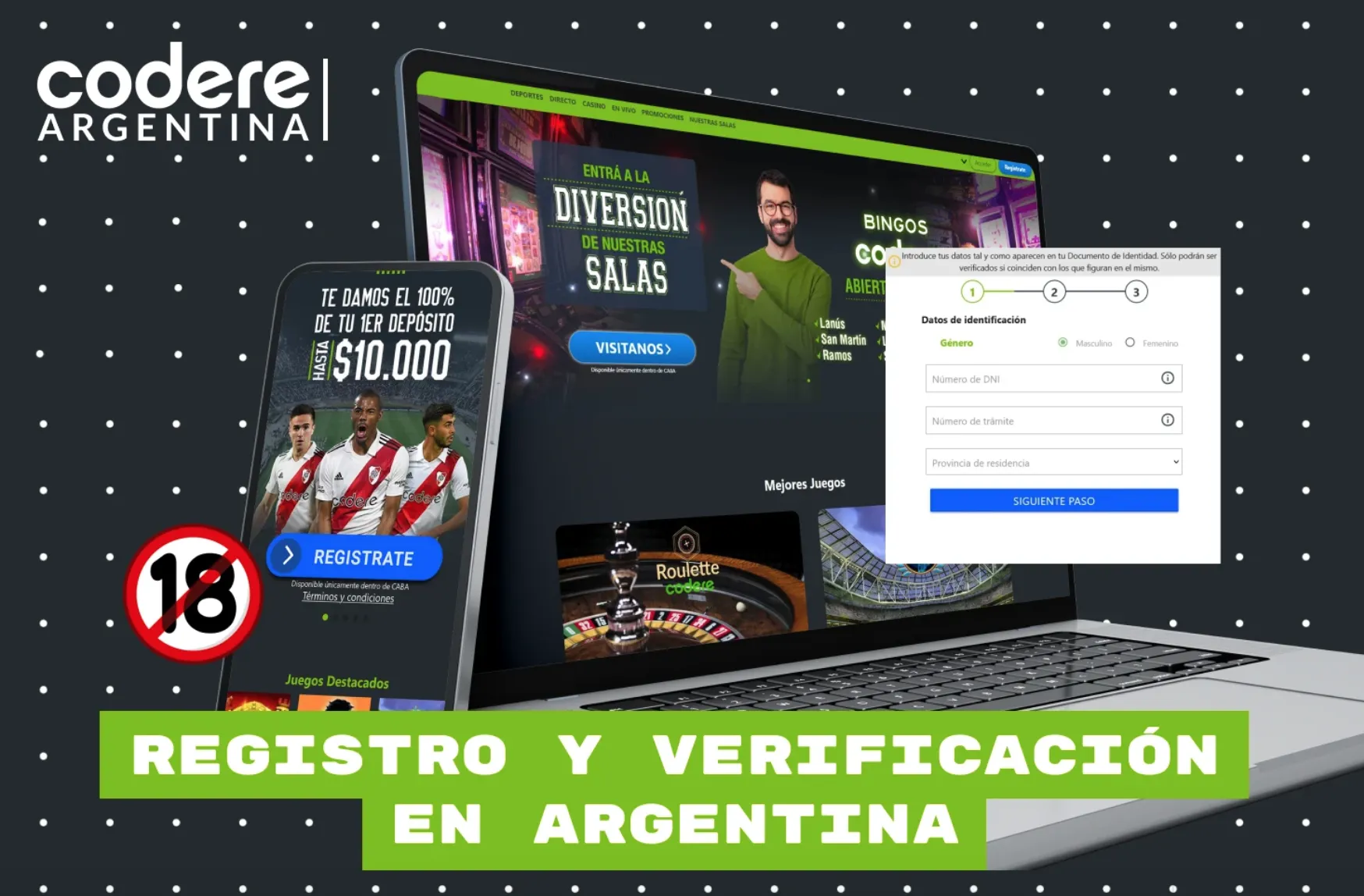 Registro en app de Codere